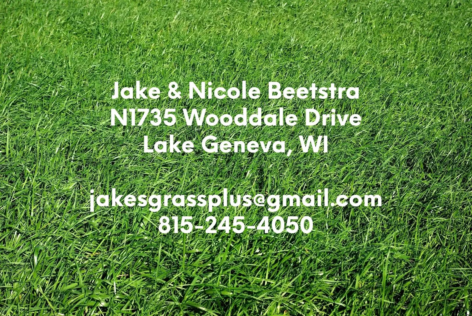 Jakes Grass Plus in Lake Geneva, WI